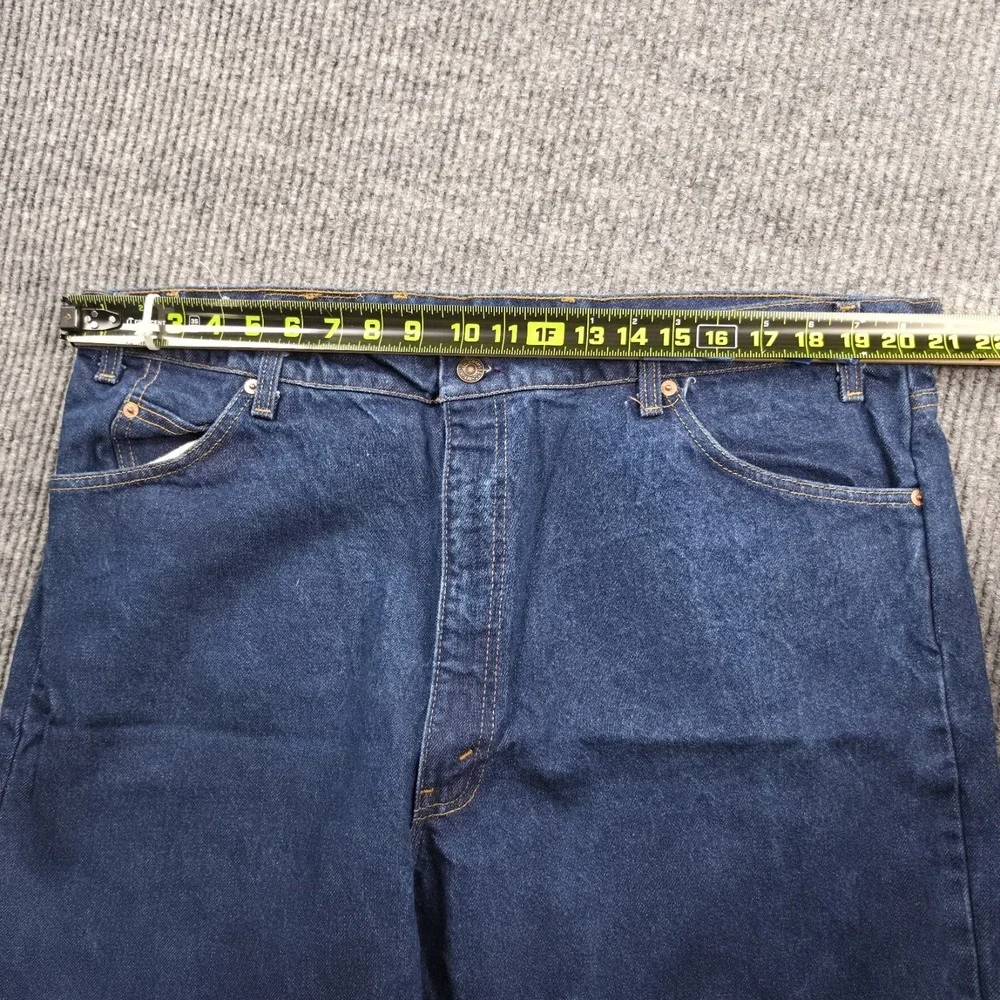 Levi's 505 Orange Tab Jeans Mens 44x30 Dark Wash Straight Leg Vintage 80s USA